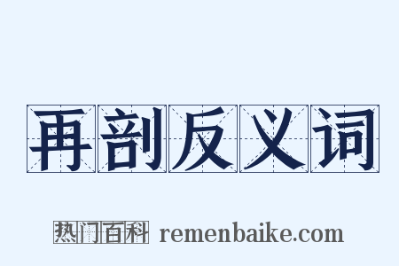再剖反义词是什么意思的图片